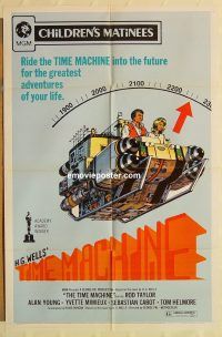 z144 TIME MACHINE one-sheet movie poster R72 Rod Taylor, Yvette Mimieux