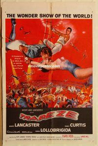 z156 TRAPEZE one-sheet movie poster '56 Burt Lancaster, Lollobrigida