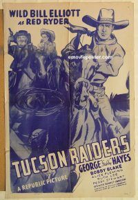 z166 TUSCON RAIDERS one-sheet movie poster R40s Wild Bill Elliott, Red Ryder