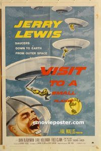 z199 VISIT TO A SMALL PLANET one-sheet movie poster '60 Jerry Lewis