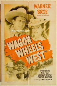 z204 WAGON WHEELS WEST one-sheet movie poster '43 Robert Shayne, Nina Foch