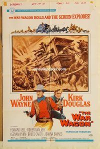 z212 WAR WAGON one-sheet movie poster '67 John Wayne, Kirk Douglas