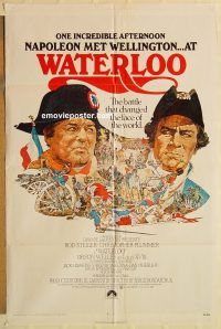 z215 WATERLOO one-sheet movie poster '70 Rod Steiger as Napoleon!