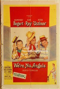 z220 WE'RE NO ANGELS one-sheet movie poster '55 Humphrey Bogart
