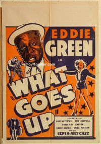 z222 WHAT GOES UP one-sheet movie poster '39 Eddie Green, Babe Matthews