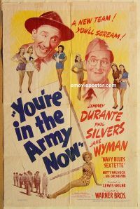 z268 YOU'RE IN THE ARMY NOW one-sheet movie poster '41 Jimmy Durante