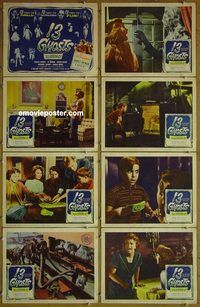 a017 13 GHOSTS 8 movie lobby cards '60 William Castle, horror!