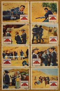 a019 40 GUNS TO APACHE PASS 8 movie lobby cards '67 Audie Murphy