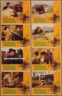 a028 ADIOS SABATA 8 movie lobby cards '71 Yul Brynner, western!