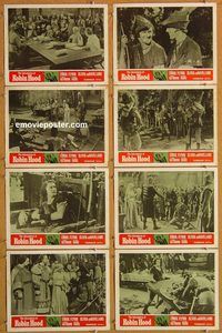 a029 ADVENTURES OF ROBIN HOOD 8 movie lobby cards R76 Errol Flynn