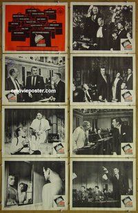a030 ADVISE & CONSENT 8 movie lobby cards '62 Henry Fonda, Tone