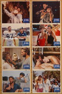 a031 AGAINST ALL ODDS 8 movie lobby cards '84 Jeff Bridges, Ward