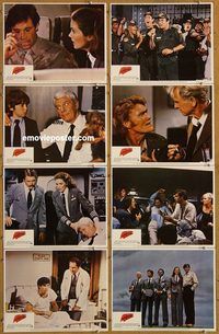 a033 AIRPLANE 2 8 movie lobby cards '82 Robert Hays, Lloyd Bridges