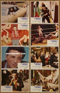 a040 ALL THE MARBLES 8 Spanish/US movie lobby cards '81 female wrestling!