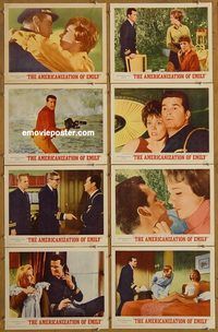 a047 AMERICANIZATION OF EMILY 8 movie lobby cards '64 Garner, Andrews