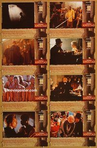 a048 AMISTAD 8 movie lobby cards '97 Morgan Freeman, Steven Spielberg