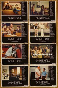 a052 ANNIE HALL 8 movie lobby cards '77 Woody Allen, Diane Keaton