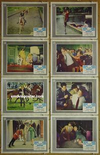 a056 ARABESQUE 8 movie lobby cards '66 Gregory Peck, Sophia Loren