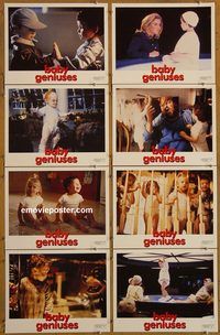 a064 BABY GENIUSES 8 movie lobby cards '99 Kathleen Turner, Lloyd