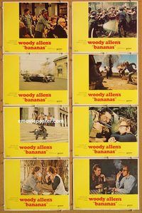 a072 BANANAS 8 movie lobby cards '71 Woody Allen, Louise Lasser
