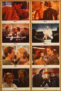 a077 BASIC INSTINCT 8 movie lobby cards '92 Michael Douglas, Stone