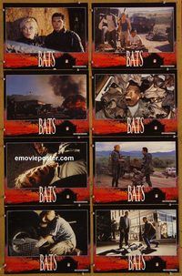 a080 BATS 8 movie lobby cards '99 Lou Diamond Phillips, mutants!