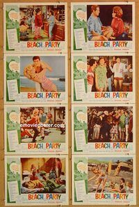 a081 BEACH PARTY 8 movie lobby cards '63 Frankie Avalon, Annette!
