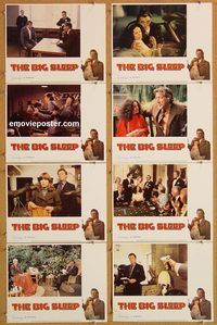 a098 BIG SLEEP 8 movie lobby cards '78 Robert Mitchum, Stewart
