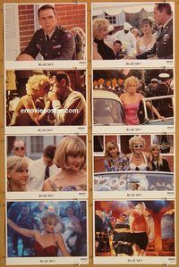 a117 BLUE SKY 8 movie lobby cards '94 Jessica Lange, Tommy Lee Jones