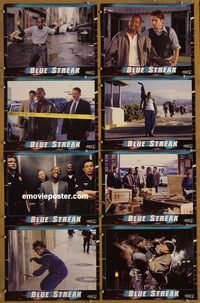 a118 BLUE STREAK 8 movie lobby cards '99 Martin Lawrence