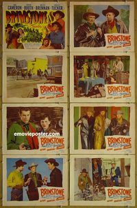 a135 BRIMSTONE 8 movie lobby cards '49 Rod Cameron, Lorna Gray