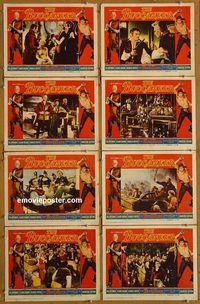 a140 BUCCANEER 8 movie lobby cards '58 Yul Brynner, Bloom
