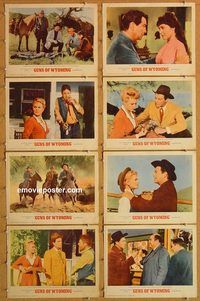a156 CATTLE KING 8 movie lobby cards '63 Guns of Wyoming!