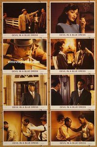 a217 DEVIL IN A BLUE DRESS 8 movie lobby cards '95 Denzel Washington