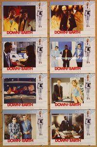 a228 DOWN TO EARTH 8 movie lobby cards '01 Chris Rock, King