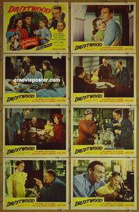 a230 DRIFTWOOD 8 movie lobby cards '47 Brennan, early Natalie Wood