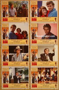 a233 EDDIE MACON'S RUN 8 movie lobby cards '83 Kirk Douglas, Schneider