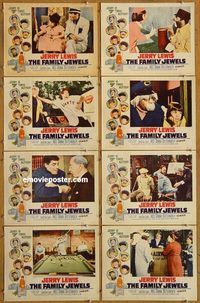a255 FAMILY JEWELS 8 movie lobby cards '65 Jerry Lewis, Butterworth