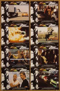 a257 FAST & THE FURIOUS 8 movie lobby cards '01 Vin Diesel, Walker