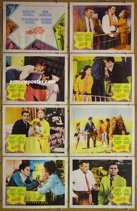 a267 FIVE FINGER EXERCISE 8 movie lobby cards '62 Rosalind Russell