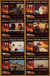 a270 FLIGHT OF THE INTRUDER 8 English movie lobby cards '91 Glover