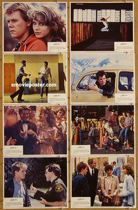a274 FOOTLOOSE 8 movie lobby cards '84 dancin' Kevin Bacon!