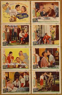 a279 FREE FOR ALL 8 movie lobby cards '49 Robert Cummings, Blyth