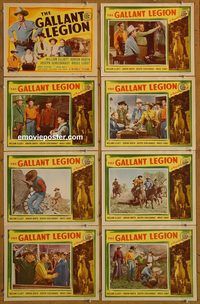 a291 GALLANT LEGION 8 movie lobby cards '48 Wild Bill Elliott