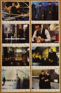 a295 GATTACA 8 movie lobby cards '97 Ethan Hawke, Jude Law, Thurman