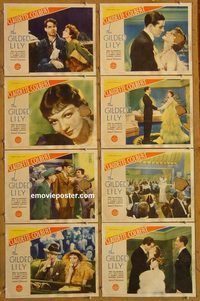 a301 GILDED LILY 8 movie lobby cards '35 Claudette Colbert