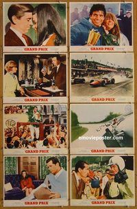 a312 GRAND PRIX 8 movie lobby cards '67 James Garner, car racing!