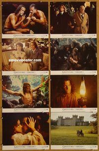 a320 GREYSTOKE 8 English movie lobby cards '83 Chris Lambert as Tarzan