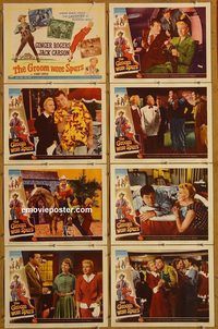 a321 GROOM WORE SPURS 8 movie lobby cards '51 Ginger Rogers, Carson