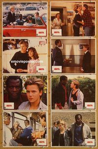 a437 LITTLE NIKITA 8 movie lobby cards '88 Poitier, River Phoenix